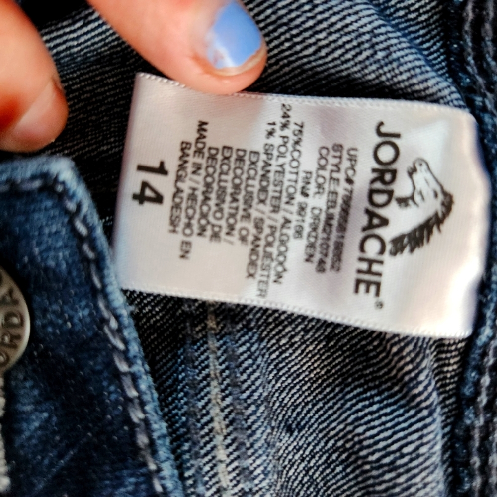 Jordache Cropped *Sz 14*Jeans worn 1 time. *Excellent Condition* Med Rise - Picture 3 of 10